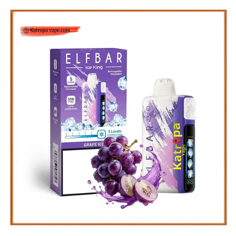 ELFBAR Grape Ice 30k Puffs Ice King Disposable Vape