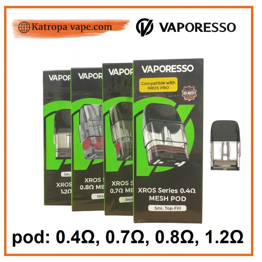 Vaporesso XROS Replacement Pods 0.4Ω / 0.7Ω / 0.8Ω / 1.2Ω