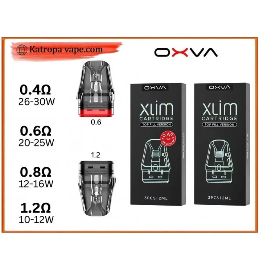 OXVA Xlim Replacement Pods 0.4Ω / 0.6Ω / 0.8Ω / 1.2Ω