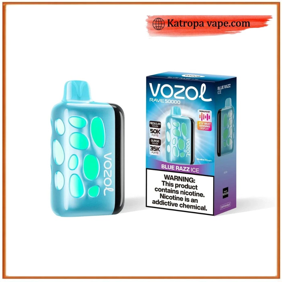 Vozol Rave 50,000 Puffs  – Blue Razz Ice