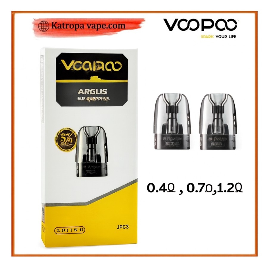 VOOPOO Argus Replacement Pods  – 0.4Ω  0.7Ω  1.2Ω