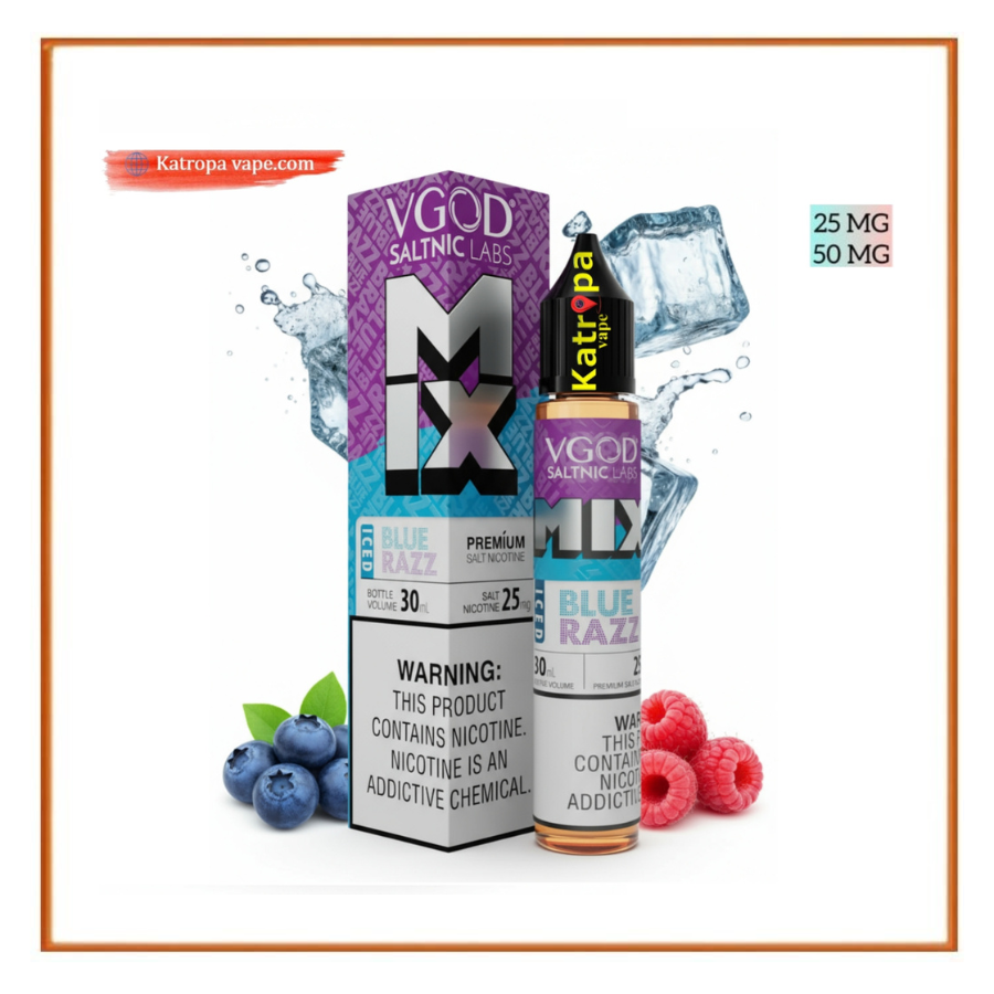 VGOD SaltNic Eliquid-MIX Iced-Blue-Razzتوت