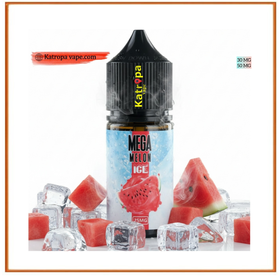 Mega Melon Ice  بطيخ watermelon Salt Nicotine katropavape