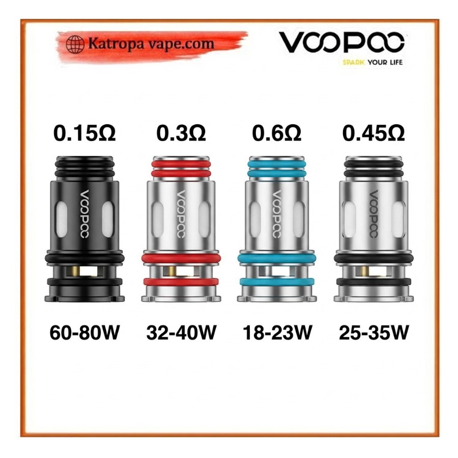 VOOPOO PnP‑X Replacement Coil Series – 0.15Ω / 0.3Ω / 0.6Ω / 0.45Ω