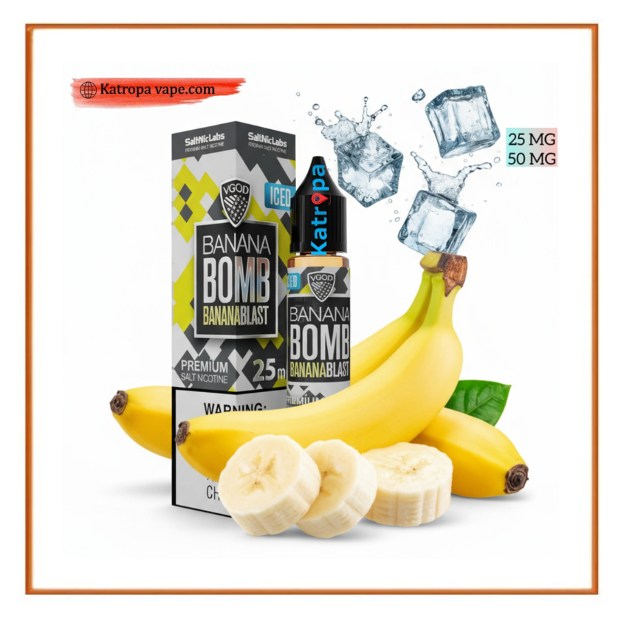 VGOD SaltNic Eliquid Iced-Banana Bomb موز