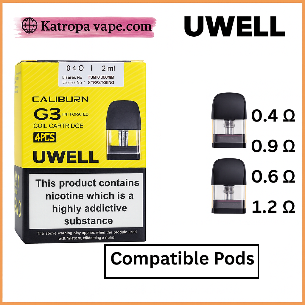 Uwell Caliburn Replacement 0.4Ω 2ml (pods)